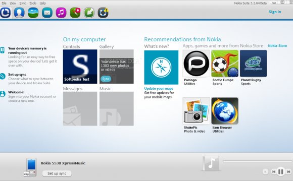 Nokia Suite - screenshot