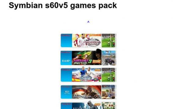 Symbian s60v5 games pack