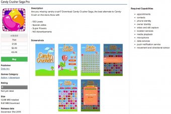 Candy Crush clone listing