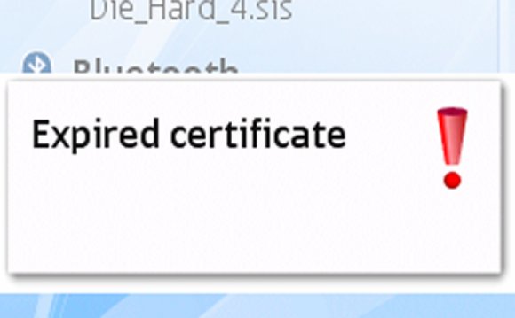 Expired certificate Symbian